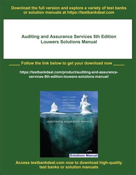 auditing assurance services 5th edition solutions manual pdf Epub