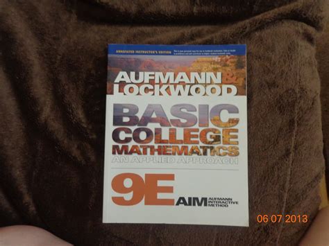 aufmann lockwood basic college mathematics 9e solutions Ebook Kindle Editon