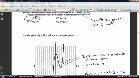 august 2010 trig regents answers with work PDF