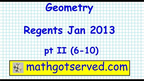 august 2012 geometry regents answers and work Reader