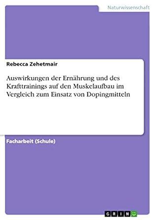 auswirkungen ern hrung krafttrainings muskelaufbau dopingmitteln Doc