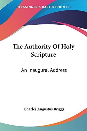 authority holy scripture inaugural address Kindle Editon