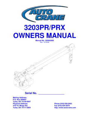 auto crane 3203pr 3203prx user guide Epub