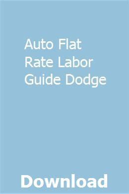 auto flat rate labor guide dodge pdf PDF