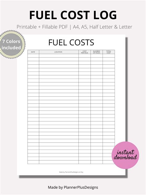 auto fuel log expense expenses Epub