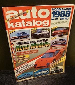 auto katalog modelljahr 1988 1800 autos aus aller welt Doc