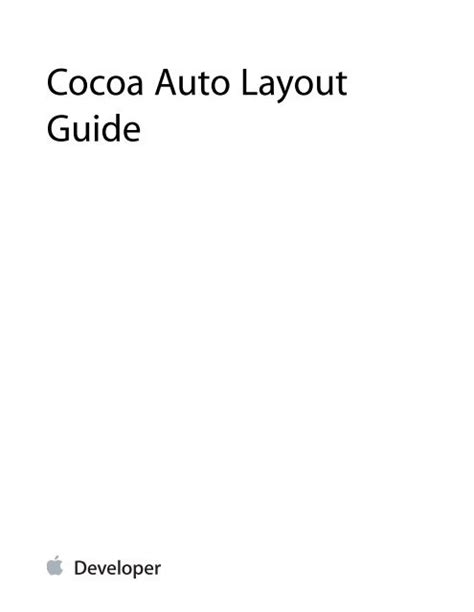 auto layout guide apple developer Epub