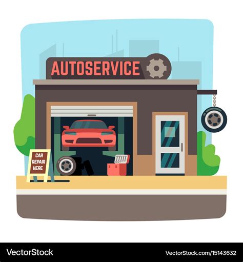 auto repair shop vector Reader