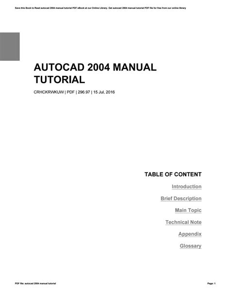 autocad 2004 manual basico Epub