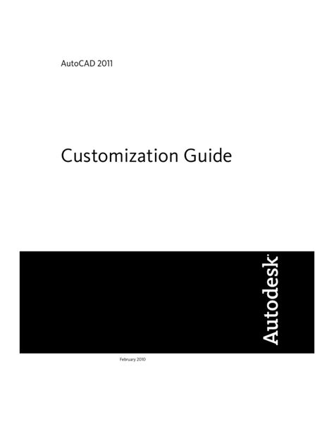 autocad 2011 customization guide Epub