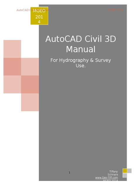 autocad civil 3d manual guide PDF