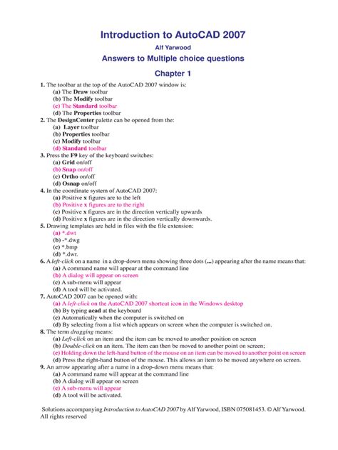 autocad exam question papers Kindle Editon