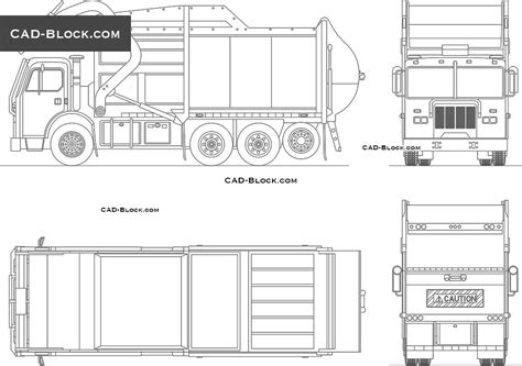 autocad garbage truck block Kindle Editon