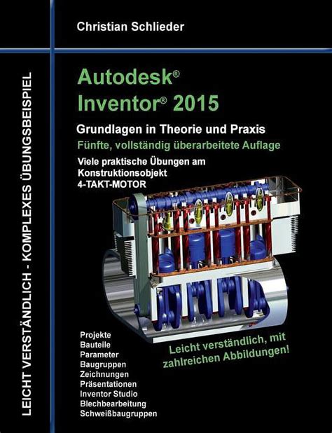 autodesk inventor 2015 konstruktionsobjekt 4 takt motor Kindle Editon