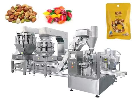 automatic packing machine in a practical mixed food factory line