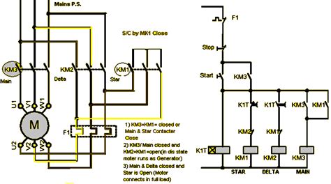automatic star delta starter control circuit diagram Doc