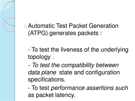 automatic test packet generation Reader