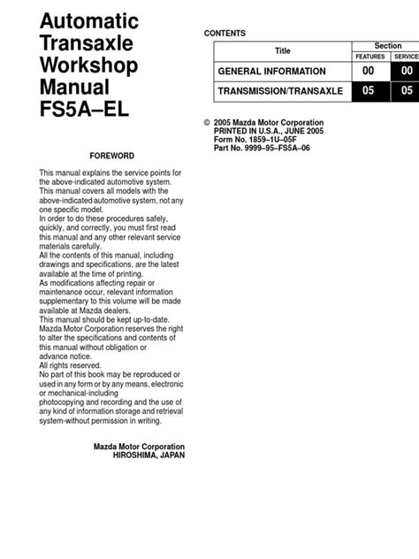 automatic transaxle workshop manual supplement fs5a Kindle Editon
