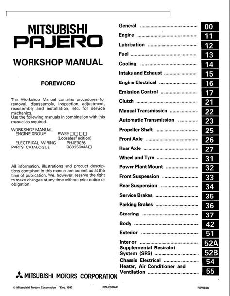 automatic transmission workshop manual pajero PDF