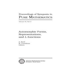 automorphic forms representations and l functions automorphic forms representations and l functions Epub