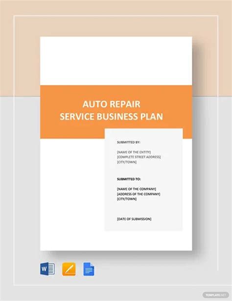 automotive repair business plan template Doc