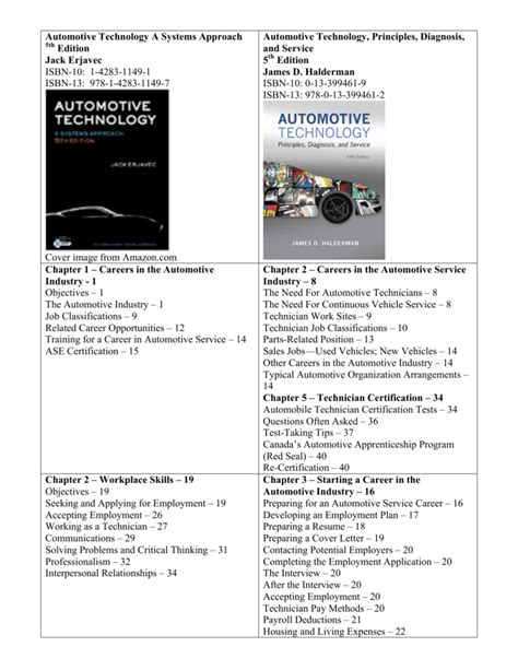 automotive technology 4th edition chapter quiz answers Doc