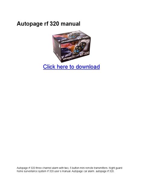 autopage rf 320 install manual Kindle Editon
