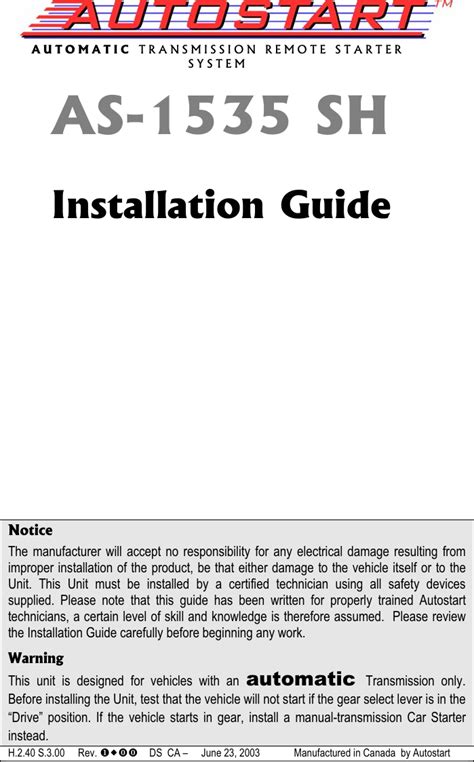 autostart manual transmission Reader