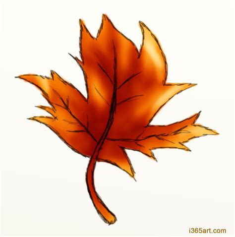 autumn leaf drawing