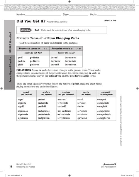 avancemos 2 answers vocabulario Doc