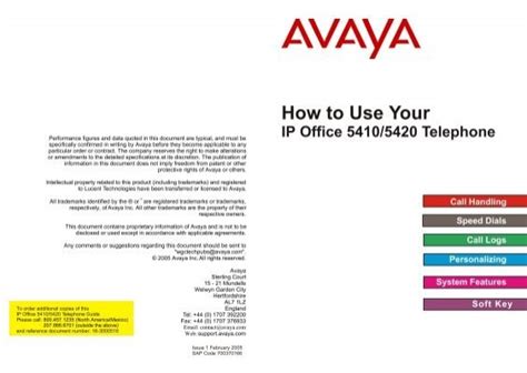 avaya 5420 user guide PDF