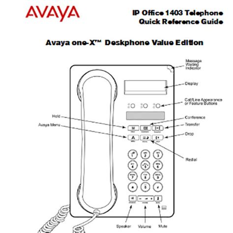 avaya 9611g quick reference guide Epub