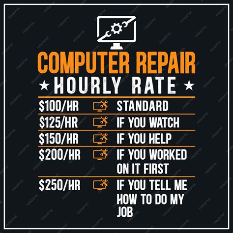 average hourly rate for computer repair Reader