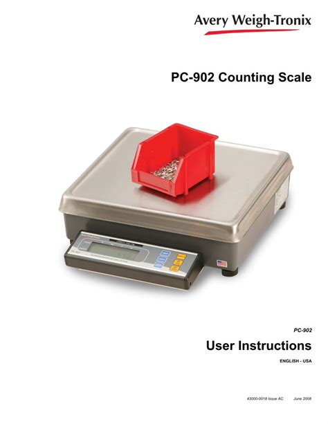 avery weighing calibration instructions pdf Kindle Editon