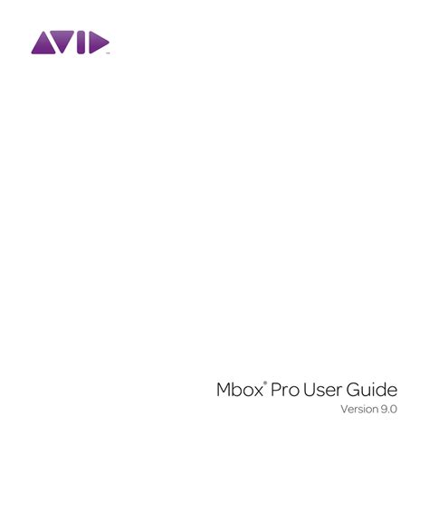 avid mbox user guide Reader
