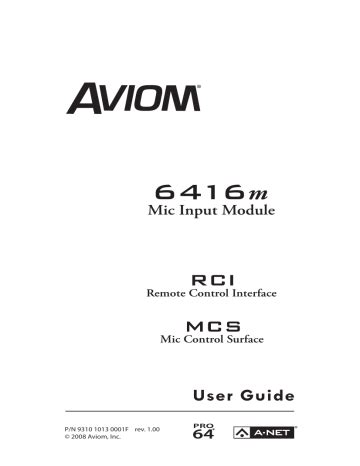 aviom an 6i user guide Kindle Editon