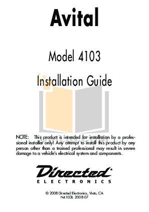 avital 4400 installation manual Doc