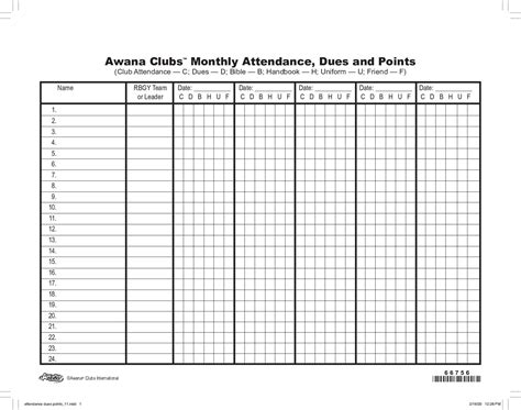 awana-attendance-spreadsheet Ebook Reader