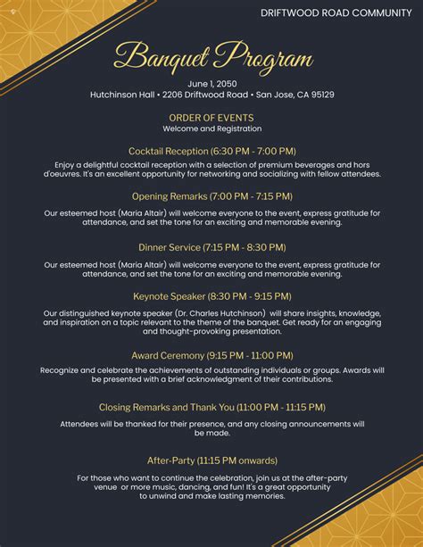 awards banquet program sample Reader