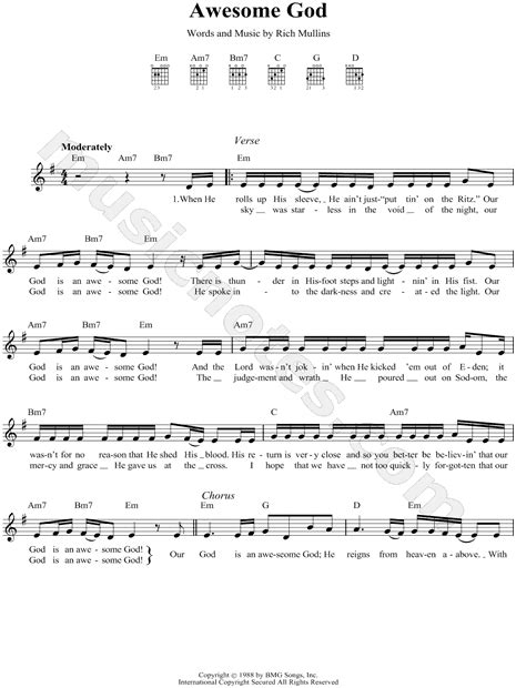 awesome god lead sheet Reader