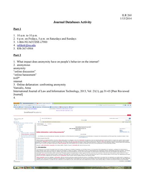 awsi journal assignment answers Doc