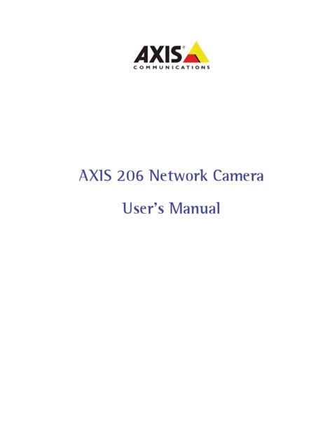 axis 206 manual pdf Doc