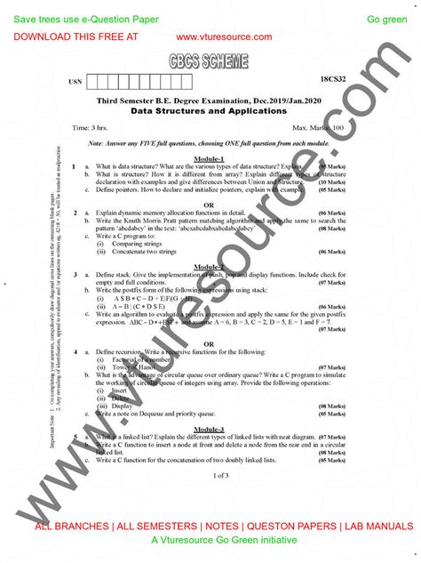 b com 3rd sem previous question papers PDF