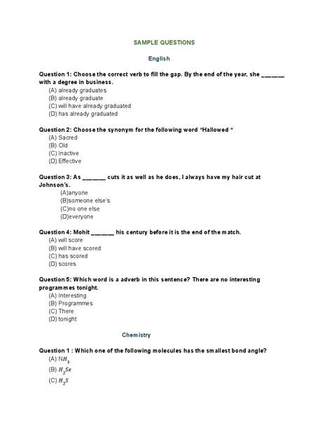 b sc agriculture sample papers PDF