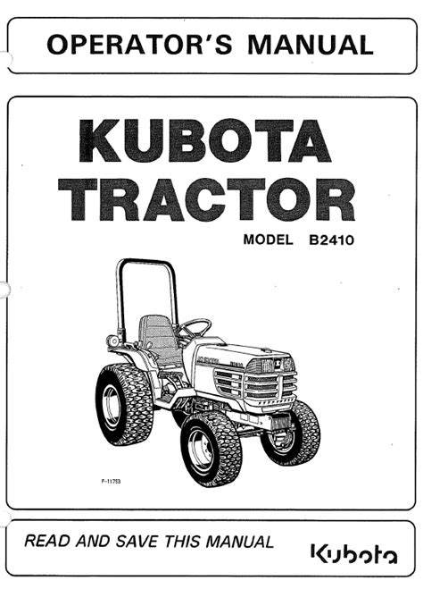 b2910 kubota tractor service manual Reader