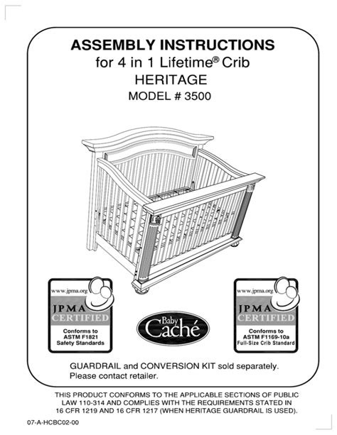 baby cache tampa crib instruction manual Doc