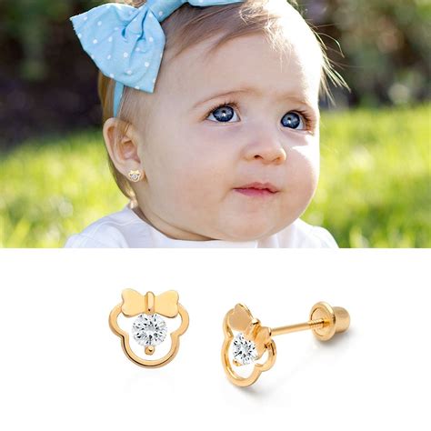 baby earrings gold