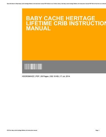 baby-cache-heritage-lifetime-crib-instruction-manual Ebook Ebook PDF