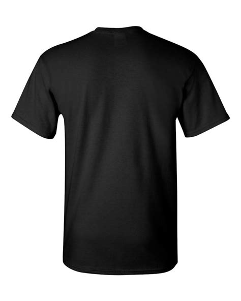 back of black tee shirt