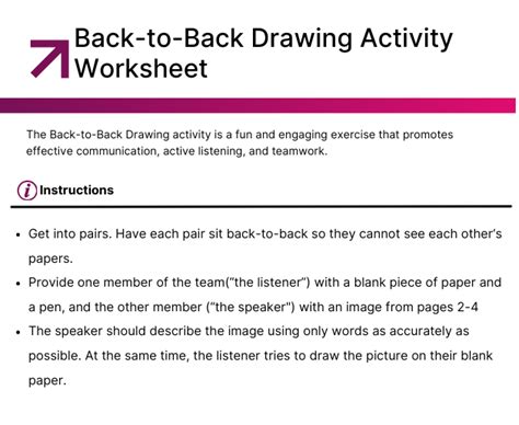 back to back drawing activity templates PDF